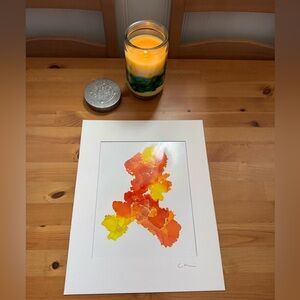 New Original Signed Artwork Alcohol Ink on Paper 200